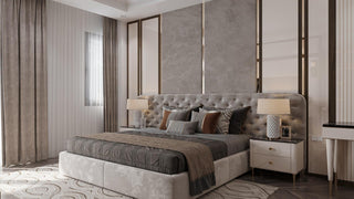 Luxury bed with comfortable pillows and supportive mattress setup