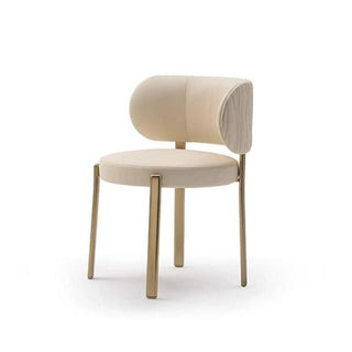 Leather chair with golden legs