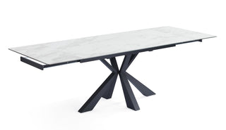 Extendable sintered stone dining table