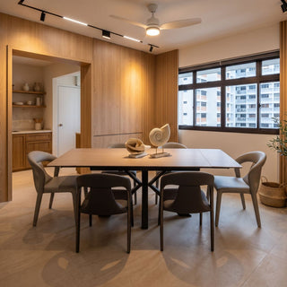 Armelle Rectangular Sintered Stone Extendable Dining Table Casa Concetto Singapore