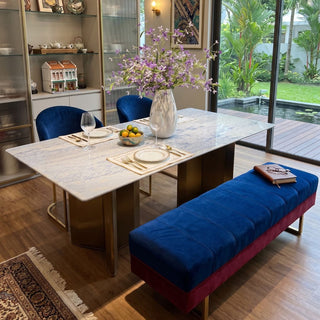 Blue Crystal / Luxury Stone / Brazil - Rectangle Table Top Casa Concetto Singapore
