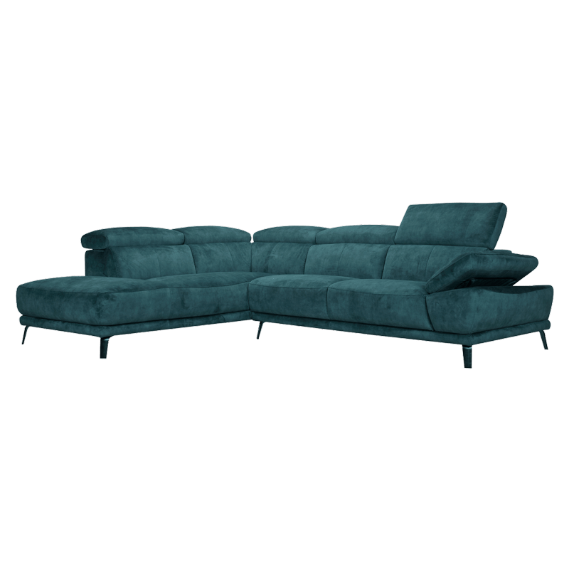 Freda Sofa / Adjustable Headrest + Armrest / Fabric 