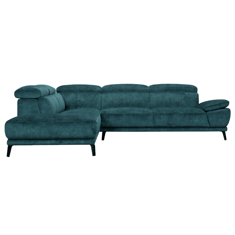 Freda Sofa / Adjustable Headrest + Armrest / Fabric 