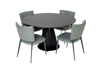 Leverett Round Extendable Dining Table / Sintered Stone Casa Concetto Singapore