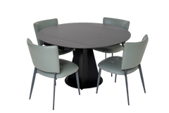 Leverett Round Extendable Dining Table / Sintered Stone Casa Concetto Singapore