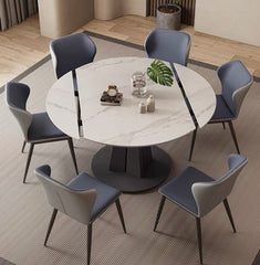 Leverett Round Extendable Dining Table / Sintered Stone 