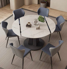 Leverett Round Extendable Dining Table / Sintered Stone Casa Concetto Singapore
