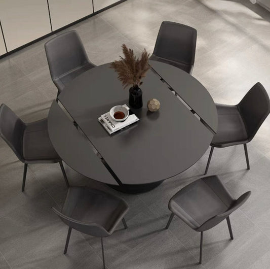 Leverett Round Extendable Dining Table / Sintered Stone Casa Concetto Singapore