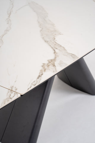 Shenton Extendable Dining Table / Sintered Stone with Tempered Glass Casa Concetto Singapore
