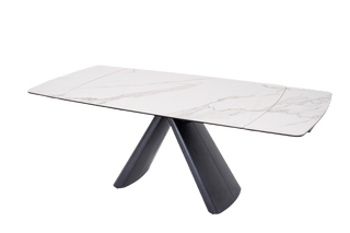 Shenton Extendable Dining Table / Sintered Stone with Tempered Glass Casa Concetto Singapore